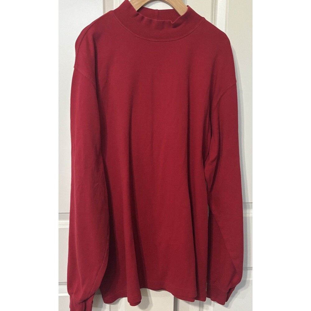Lands’ End Men’s Black Mock Turtleneck Size XL Long Sleeve